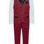 TUX-VS BURGUNDY BOY'S VEST SET SIZE 1-14