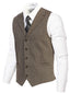 MEN'S 5 BUTTON TAILORED COLLAR FORMAL SUIT VEST