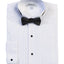 Boy's Wing Tip Collar White Tuxedo Dress Shirt with Bow Tie and Metal Studs