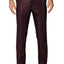 Men's Shiny Burgundy Shawl Lapel Tuxedo Slim Fit (2 PCS)