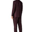 Men's Shiny Burgundy Shawl Lapel Tuxedo Slim Fit (2 PCS)