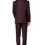Men's Shiny Burgundy Shawl Lapel Tuxedo Slim Fit (2 PCS)