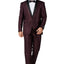 Men's Shiny Burgundy Shawl Lapel Tuxedo Slim Fit (2 PCS)
