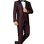 Men's Shiny Burgundy Shawl Lapel Tuxedo Slim Fit (2 PCS)