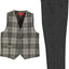 2 Piece Tweed Plaid Vest and Pants Set