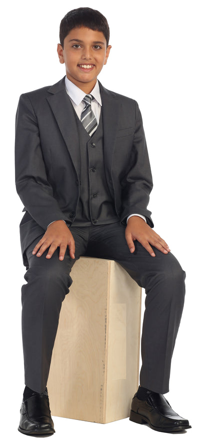 Boys formal Charcoal Regular suit (7 pcs)