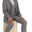 Boys formal Medium Grey Regular Suit (7 pcs)