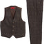 2 Piece Tweed Plaid Vest and Pants Set
