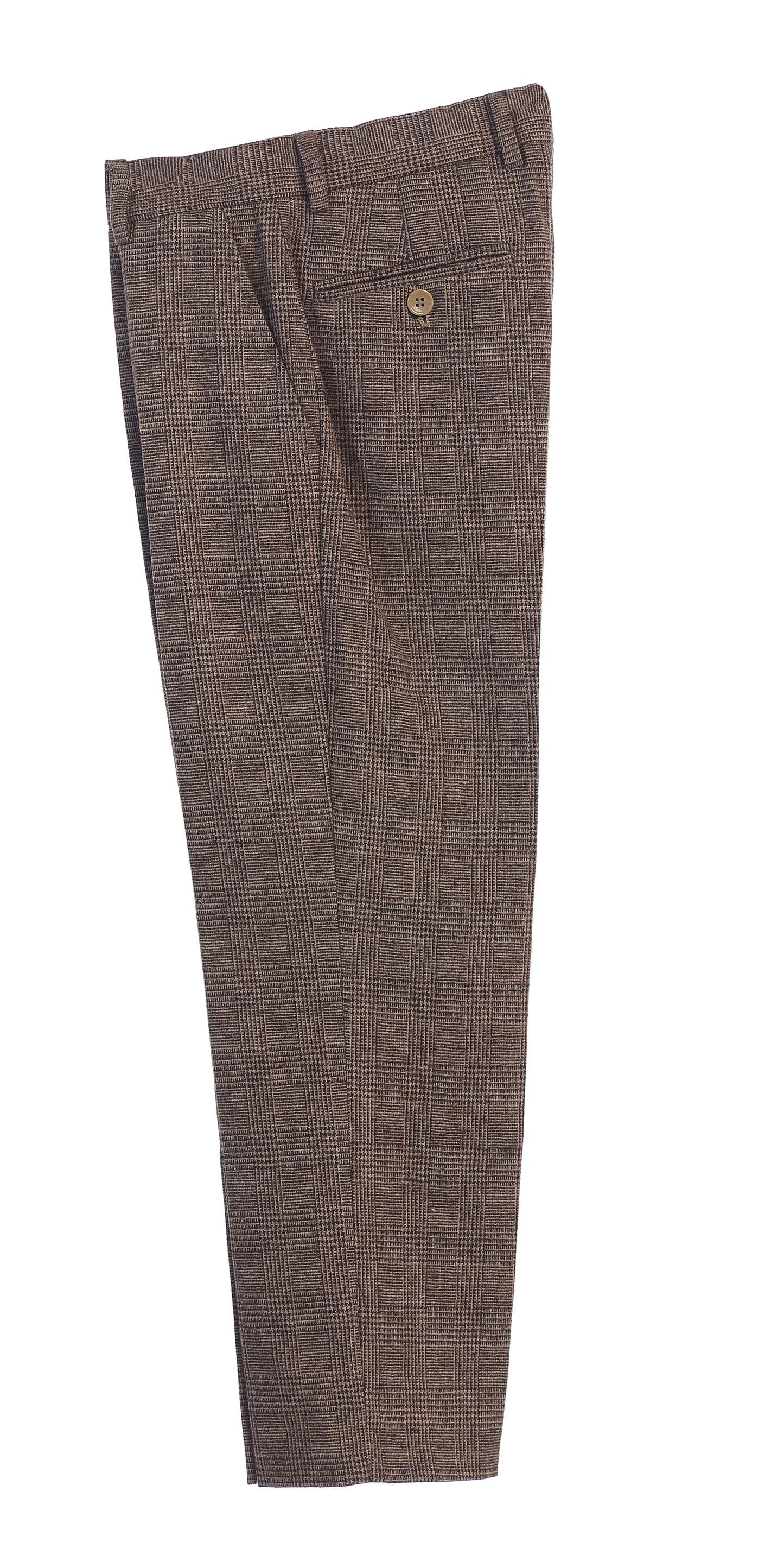 Boys 2 Piece Tweed Plaid Vest and Pants Set
