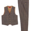 Boys 2 Piece Tweed Plaid Vest and Pants Set