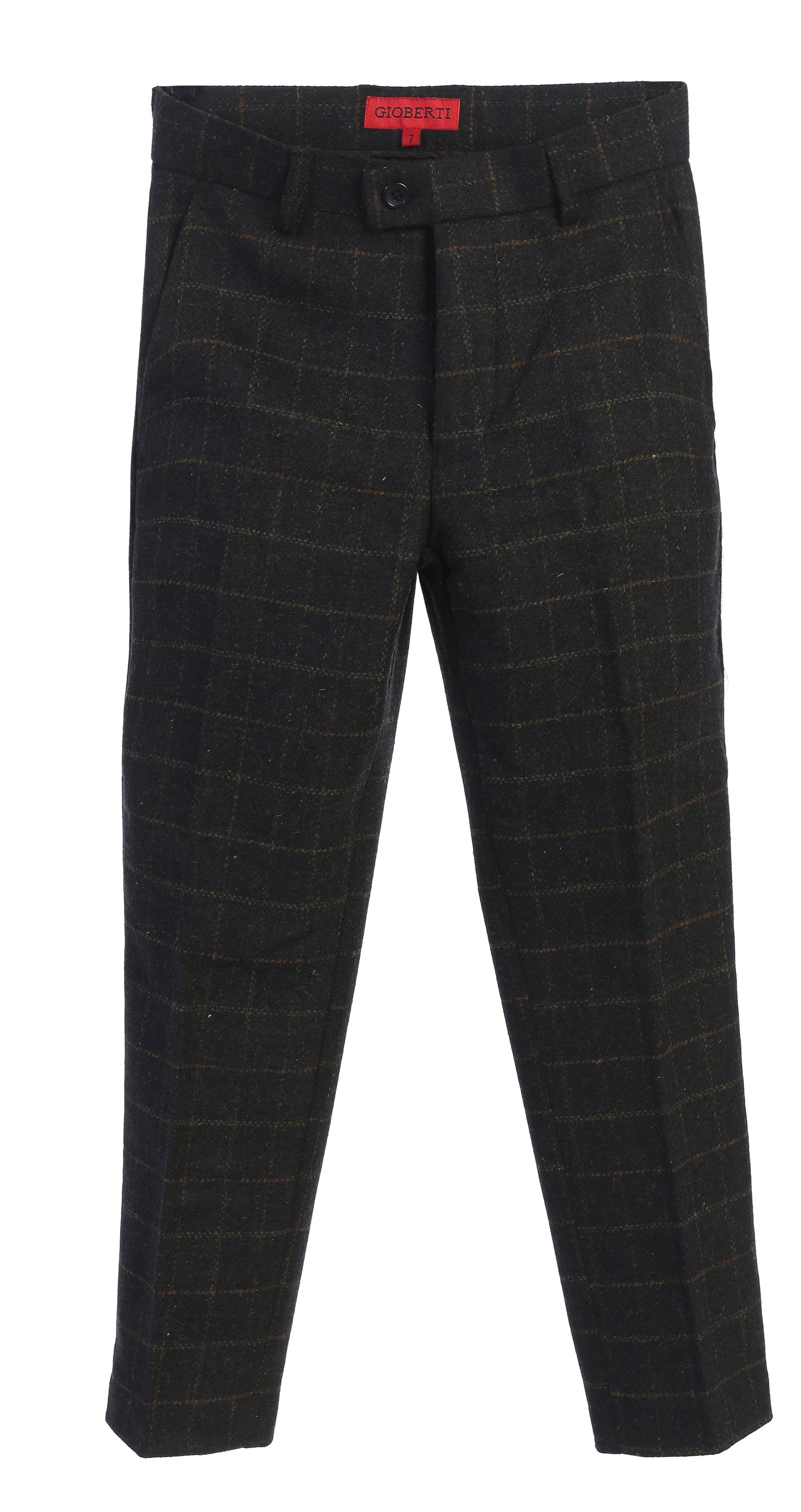 2 Piece Tweed Plaid Vest and Pants Set