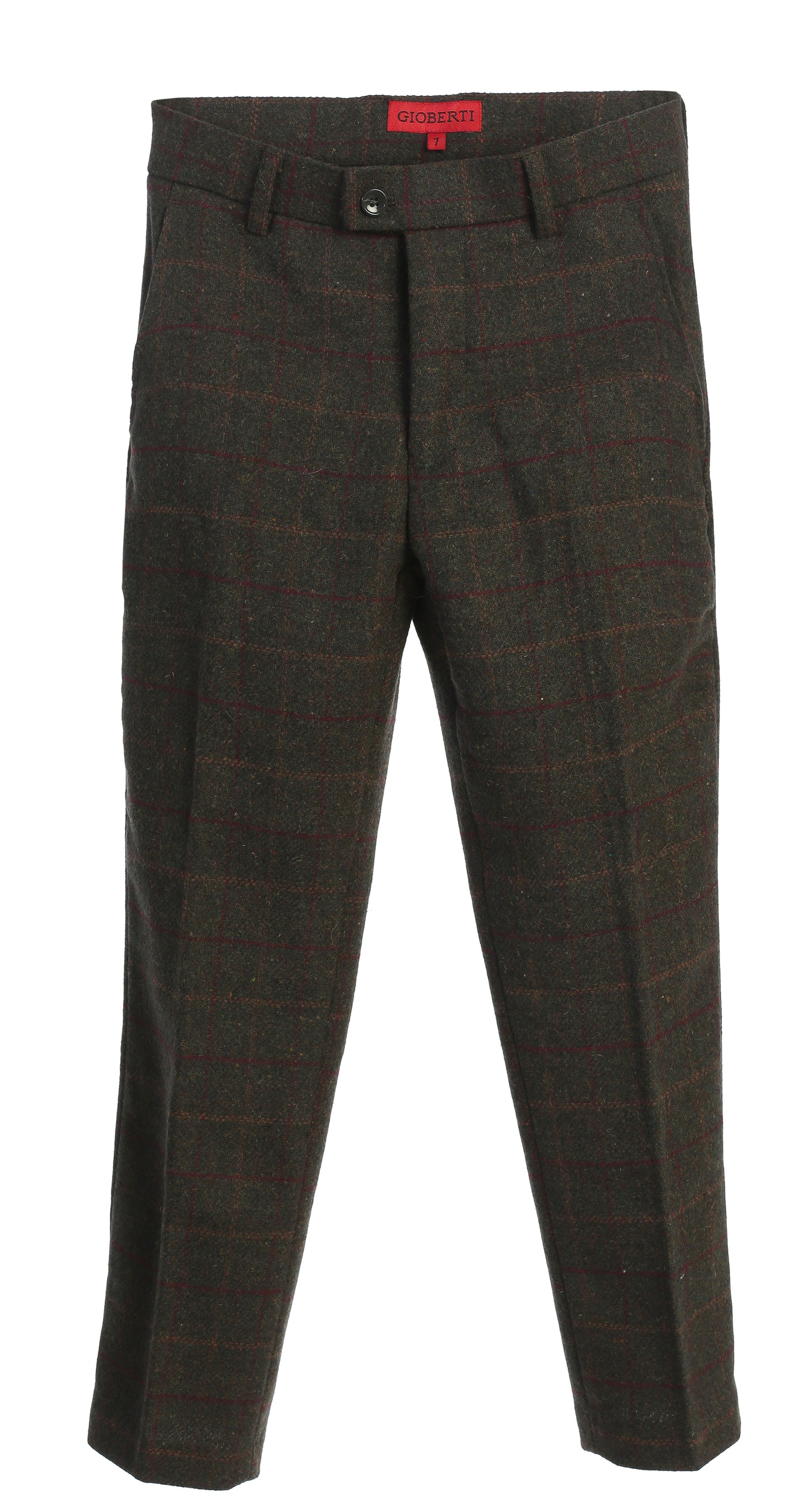 2 Piece Tweed Plaid Vest and Pants Set