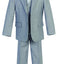 Boys formal Light Grey regular suit (7 pcs)