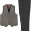 2 Piece Tweed Plaid Vest and Pants Set