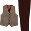 2 Piece Tweed Plaid Vest and Pants Set