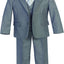 Boys formal Medium Grey Regular Suit (7 pcs)