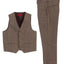 Boys 2 Piece Tweed Plaid Vest and Pants Set