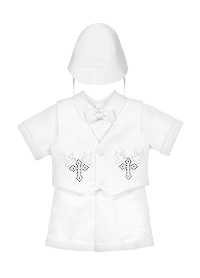 Boy's white Christening Baptism Suit Set