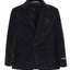 Boy's Formal Velvet Blazer with Uniform Buttons