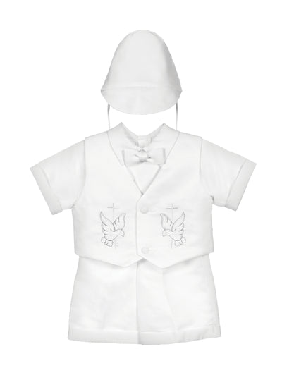 Boy's white Christening Baptism Suit Set