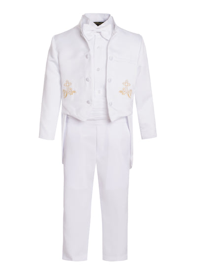 Boys religion formal tuxedo Angel print with bow tie (5 pcs)