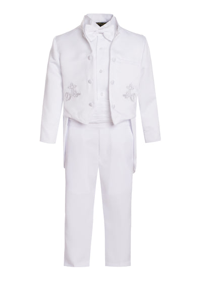 Boys religion formal tuxedo Angel print with bow tie (5 pcs)