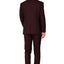 Men's Satin Burgundy Shawl Lapel Tuxedo Slim Fit (2 PCS)