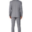 Men's Solid Light Gray Notched Lapel Suit Slim Fit (3 PCS)