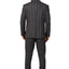Men's Charcoal Checker Notched Lapel Suit Slim Fit (3 PCS)