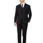 Men's Solid Black Notched Lapel Suit Slim Fit (3 PCS)