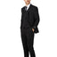 Men's Solid Black Notched Lapel Suit Slim Fit (3 PCS)