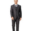 Men's Shiny Charcoal Notched Lapel Suit Slim Fit (3 PCS)
