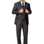 Men's Shiny Charcoal Notched Lapel Suit Slim Fit (3 PCS)