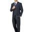 Men's Shiny Charcoal Blue Notched Lapel Suit Slim Fit (3 PCS)