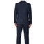 Men's Charcoal Blue Checker Notched Lapel Suit Slim Fit (3 PCS)