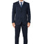 Men's Charcoal Blue Checker Notched Lapel Suit Slim Fit (3 PCS)