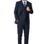 Men's Charcoal Blue Checker Notched Lapel Suit Slim Fit (3 PCS)