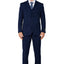 Men's Navy Checker Notched Lapel Suit Slim Fit (3 PCS)