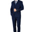 Men's Navy Checker Notched Lapel Suit Slim Fit (3 PCS)