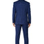 Men's Royal Blue Checker Notched Lapel Suit Slim Fit (3 PCS)