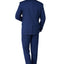 Men's Royal Blue Checker Notched Lapel Suit Slim Fit (3 PCS)