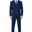 Men's Blue Checker Notched Lapel Suit Slim Fit (3 PCS)