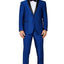 Men's Shiny Blue Shawl Lapel Tuxedo Slim Fit (2 PCS)