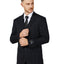Men's Black Checker Notched Lapel Suit Slim Fit (3 PCS)