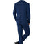 Men's Blue Checker Notched Lapel Suit Slim Fit (3 PCS)