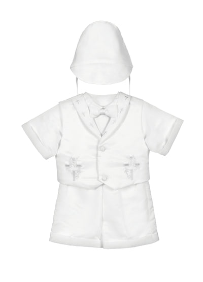 Boy's white Christening Baptism Suit Set