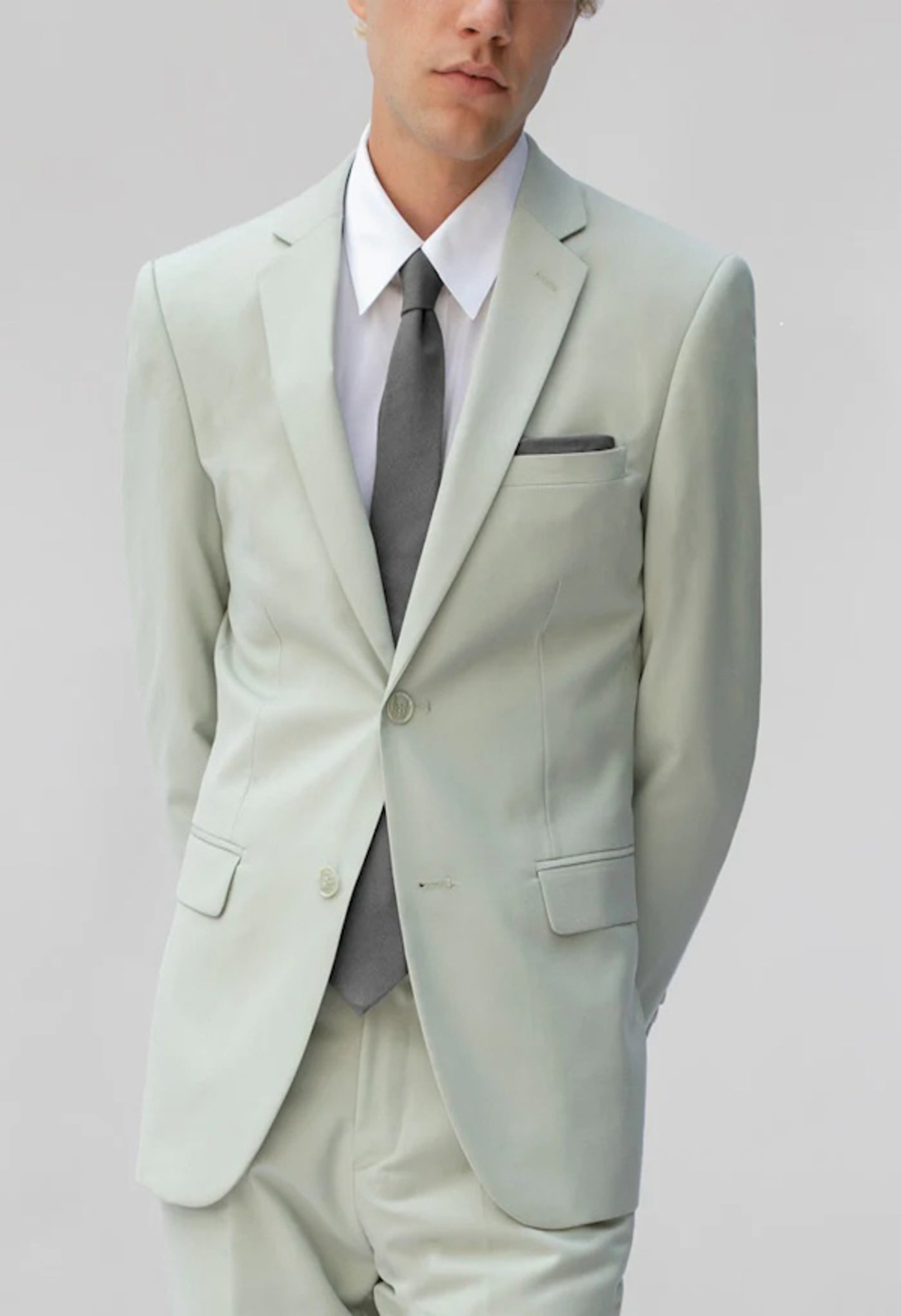 Men's Pastel Notched Lapel Suit Slim Fit (2 PCS)