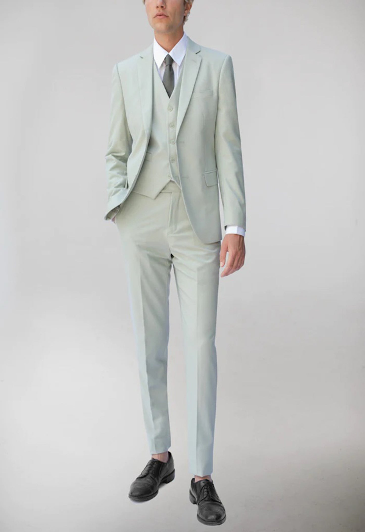 Men's Pastel Notched Lapel Suit Slim Fit (2 PCS)