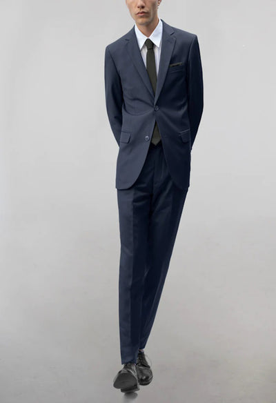 Men's Navy Notched Lapel Suit Slim Fit (2 PCS)