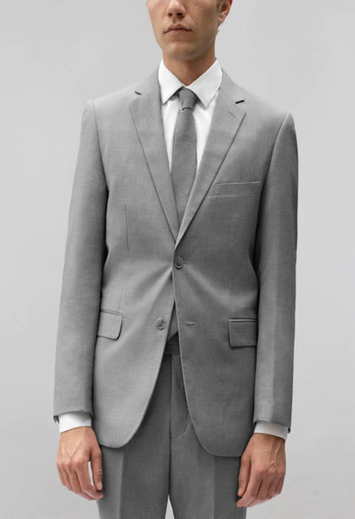 Men's Light Gray Notched Lapel Suit Slim Fit (2 PCS)